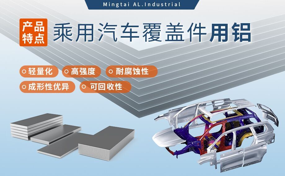 乘用汽車覆蓋件用鋁5系（5052/5182）6系（6016/6111）鋁合金 輕量化、高強度、高成型性